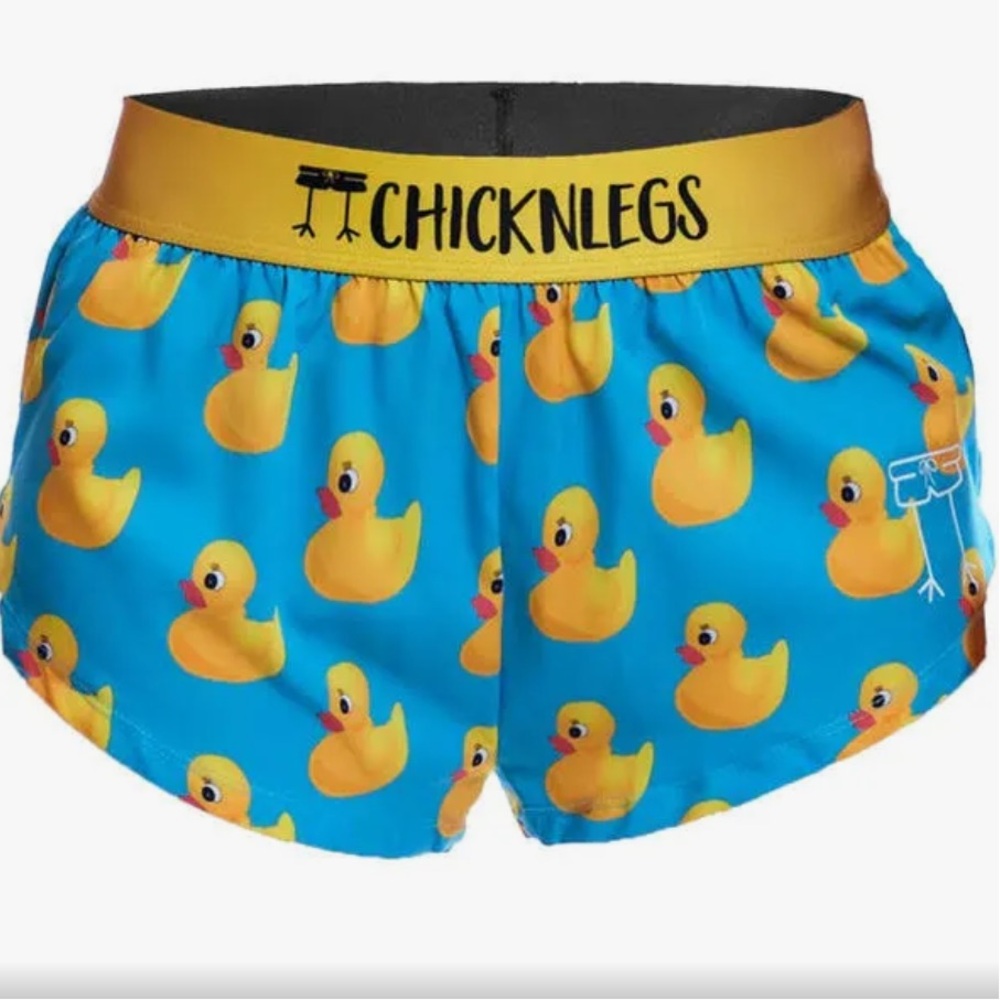 ChicknLegs Women's 1.5" Split Shorts - Rubber Ducky